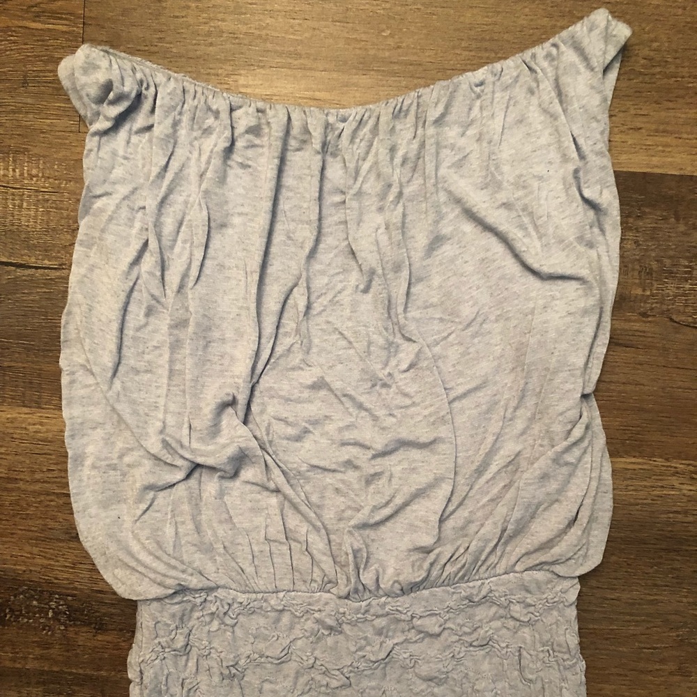 Grey/Blue Ruched Dress - Picture 2 of 4